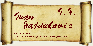 Ivan Hajduković vizit kartica